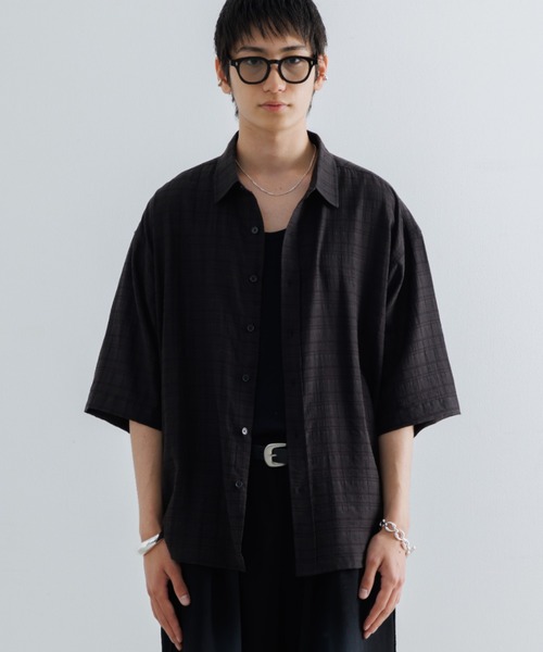 Check sheer HS shirt / チェックシアーハーフスリーブシャツ（シャツ