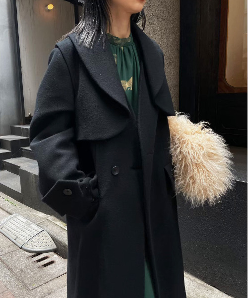 Ameri（アメリ）の「UND VEST SET WOOL COAT（ノーカラージャケット
