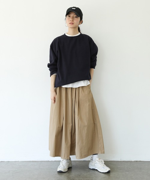 D.M.G / ディーエムジー] タイプライタークロス マキシ丈スカート