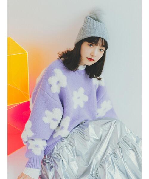 ehka sopo（エヘカソポ）の「花柄ジャカードニット（ニット/セーター