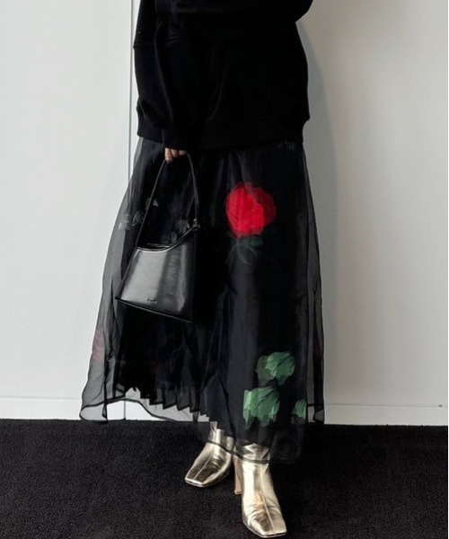 Ameri（アメリ）の「AMANDA SHEER PLEATS SKIRT（スカート）」 - WEAR
