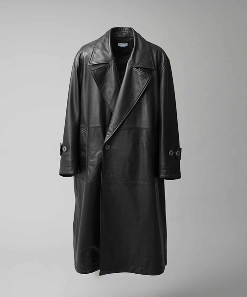 UNISEX》Sheep Leather Long coat/シープレザーロングコート【MAISON