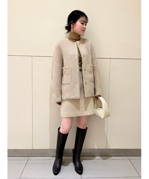 釦ディティール2WAYネックリブプルオーバー（ニット/セーター