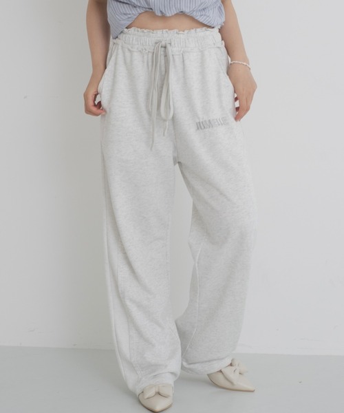 セットアップ着用可,低身長~高身長】cozy damage sweat pants