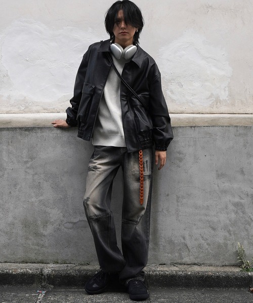 WYM LIDNM（ウィム バイ リドム）の「ARTIFICIAL GRAIN SHORT BLOUSON