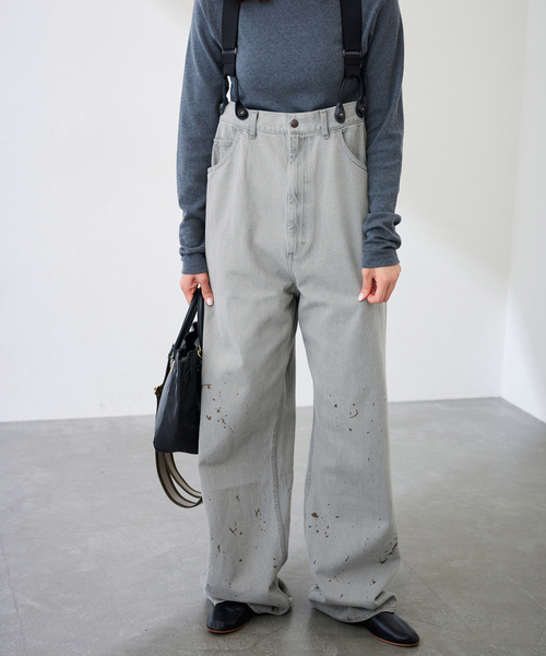 セール】PAYDAY /ペイデイ サスペンダー付きペイント加工デニム