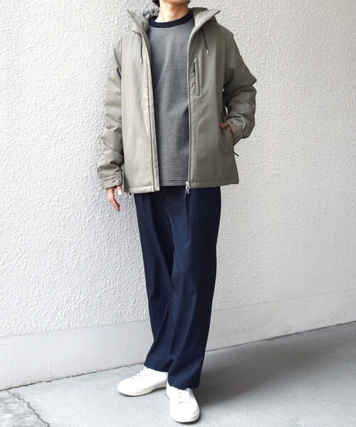 WEB限定】SHIPS any:〈手洗い可能/撥水〉ウールライク