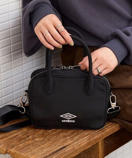 UMBRO/アンブロ 別注 撥水 ブランドロゴ刺繍 2WAYミニショルダーバッグ