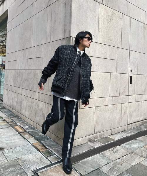 セール】ツイードナイロンコンビMA-1（ブルゾン）｜VI E DIT（ヴィ