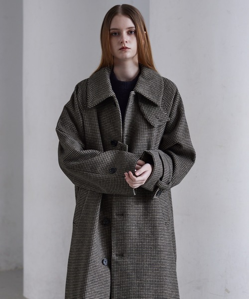 セール】【CLEL】Wool Blend Tech Melton Soutien Collar Coat