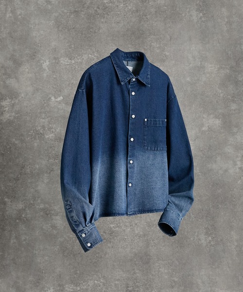 Cropped Regular Collar Silhouette Shirt / クロップド・レギュラー