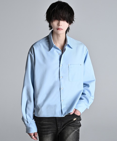 Cropped Regular Collar Silhouette Shirt / クロップド・レギュラー