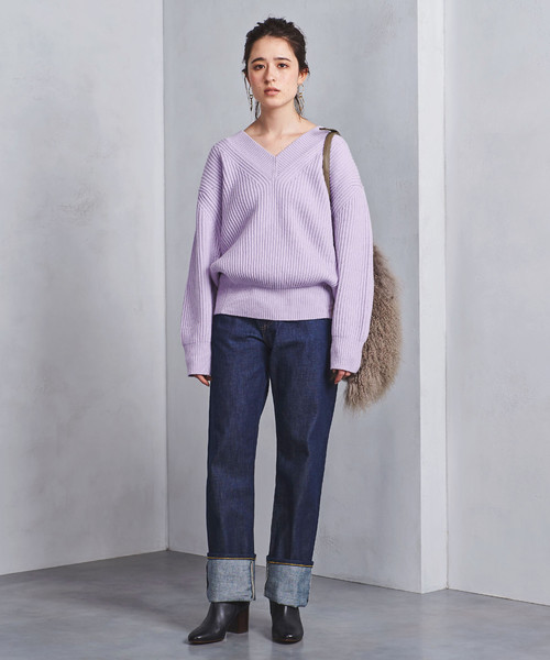 UNITED ARROWS（ユナイテッドアローズ）の「UWSC アゼ Vネック ニット