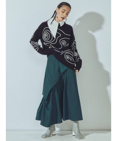 UN3D.（アンスリード）の「スワールパターンニット（ニット/セーター