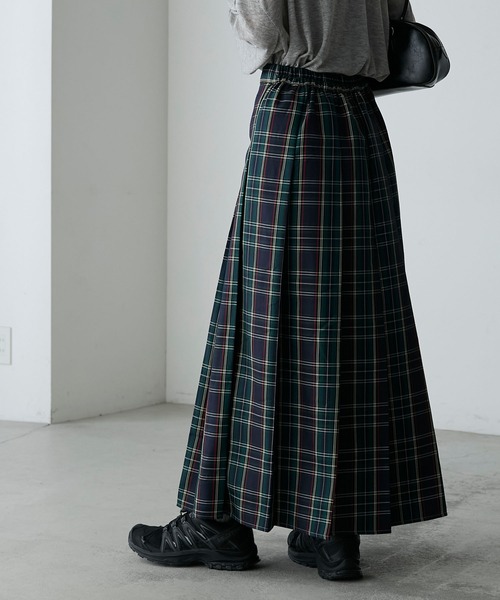 forksy.】チェックプリーツAラインロングスカート forksy.│MONO-MART