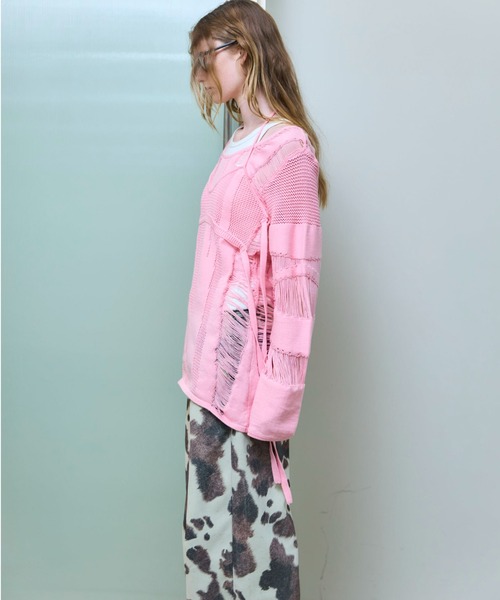 MAISON SPECIAL（メゾンスペシャル）の「Random Mesh Knit Tops