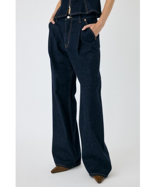 セール】【セットアップ対応】TUCK WIDE STRAIGHT（デニムパンツ
