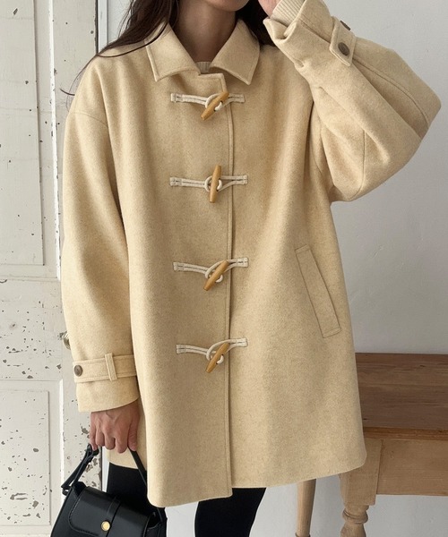 LAUIR（ラウアー）の「中綿ステンカラーミドルダッフルコート