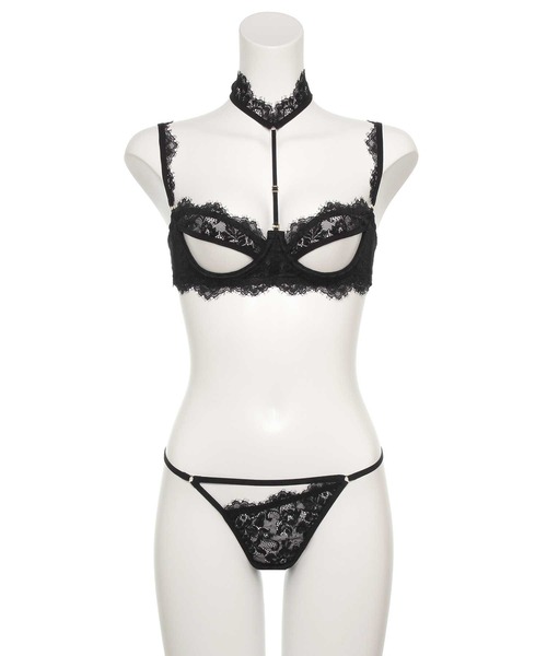 ノワールブラン Tバックセット（ブラ&ショーツ）｜RAVIJOUR（ラヴィ