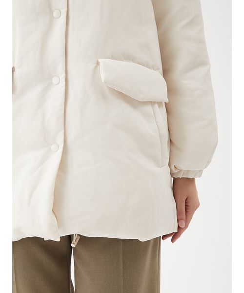 セール】ステンカラーテントシルエットダウンジャケット（ダウン