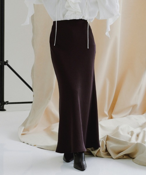 サテンナロースカート（スカート）｜anuans（アニュアンス）の