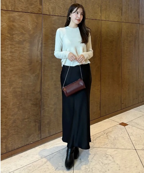 サテンナロースカート（スカート）｜anuans（アニュアンス）の