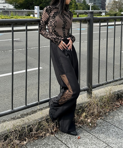 LVEU.（ラブユ.）の「【LVEU.】レースデザインボディスーツ / トップス