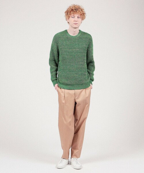 caban（キャバン）の「CABaN ミックスワッフル ラウンドネックプル