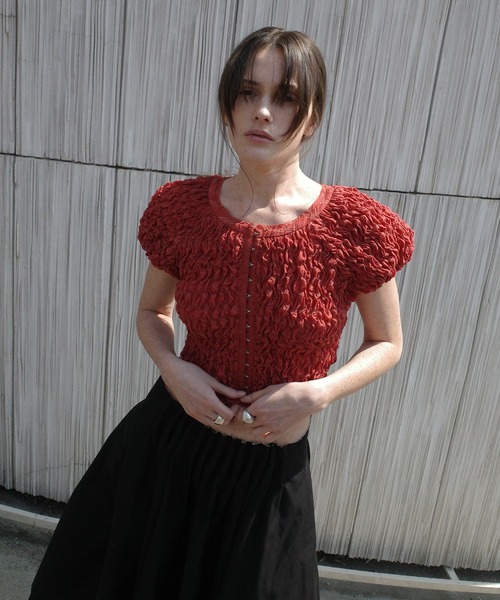 セール】SHIRRING PUFF TOPS（Tシャツ/カットソー）｜CLANE（クラネ