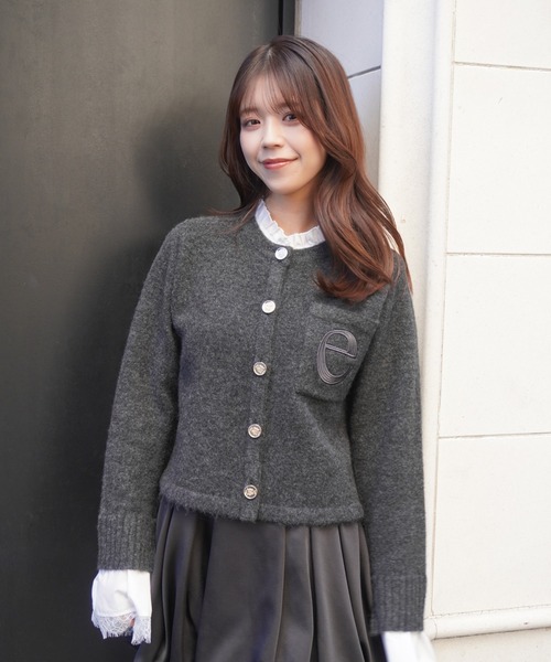 Attachedcollrモヘアカーディガン（ノーカラージャケット）｜EIMY