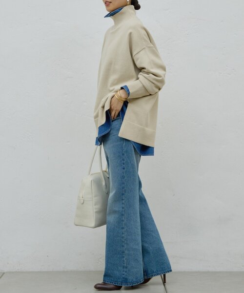 セール】【手洗い可】【全骨格対応】オーバータートルニット（ニット