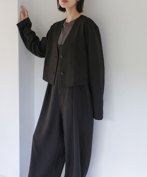 セール】【Et】No-Collar Jacket Overalls Set（サロペット