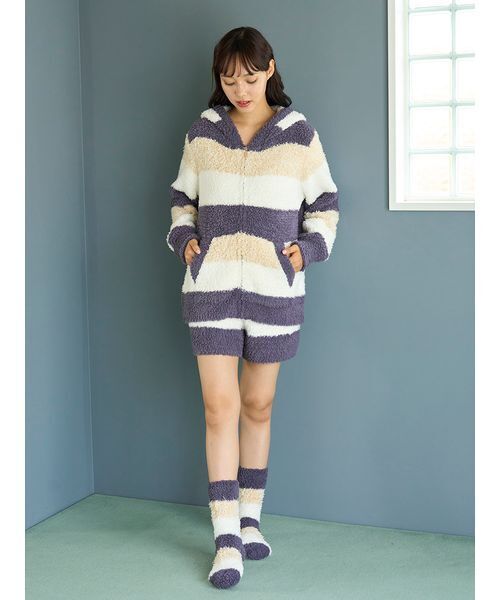 セール】ジェラート3ボーダーパーカ（ルームウェア/パジャマ）｜gelato