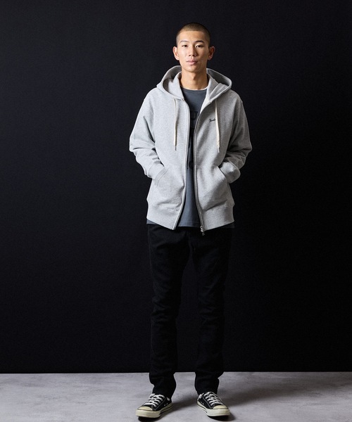 FIRM COTTON FULL ZIP SWEAT HOODIE / ファーム コットン ワンポイント