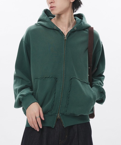 セール】Double-Zip Colorway Hoodie / ダブルジップ裏毛カラー