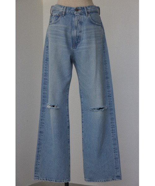 BLACK BY MOUSSY（ブラックバイマウジー）の「damage straight denim