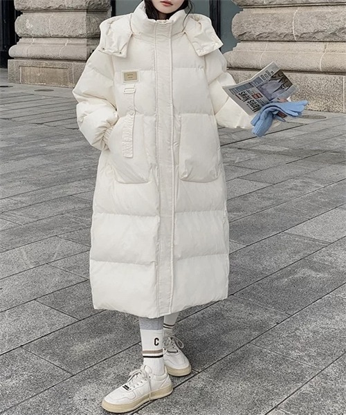 フード付き ロングダウンジャケット（ダウンジャケット/コート