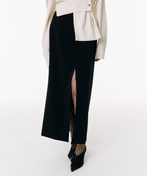 セール】SLIT LAYERED LONGSKIRT/スリットレイヤードロングスカート