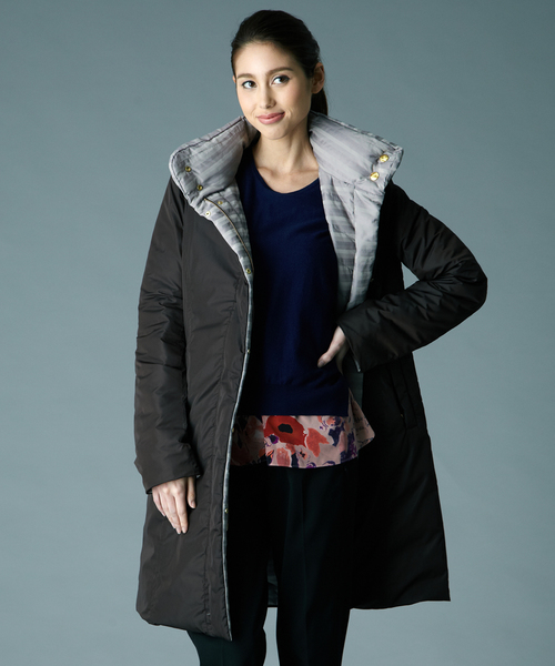 ソニアリキエル ダウン80%ショートコート ペプラム リボン 大きめ LL