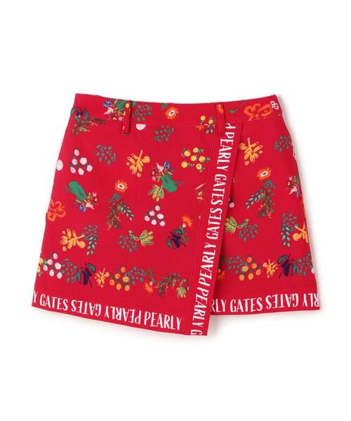 PEARLY GATESビオ花柄 Peストレッチカルゼスカート ビオ花柄 Pe