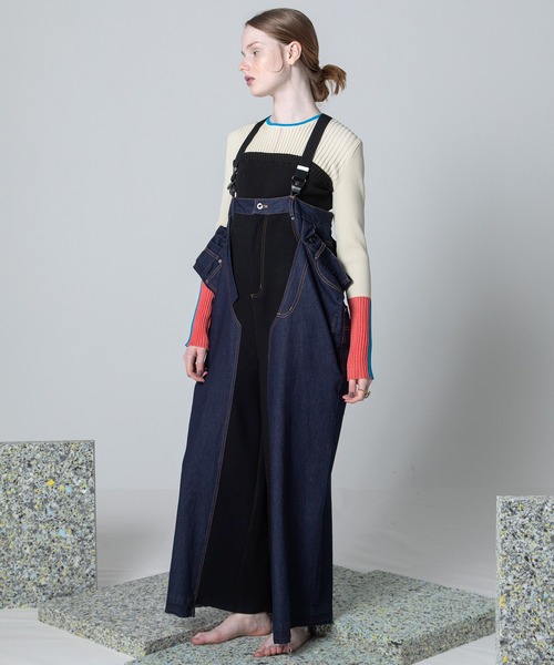 デニムリメイクサロペット（サロペット/オーバーオール）｜AULA AILA