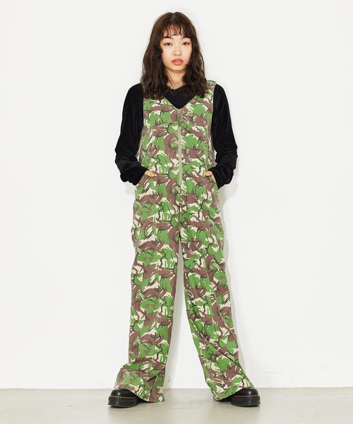 X-girl（エックスガール）の「CAMOUFLAGE JUMPSUIT（サロペット