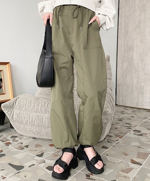 セール】【累計販売枚数2万枚突破！】すそドロストワークパンツ