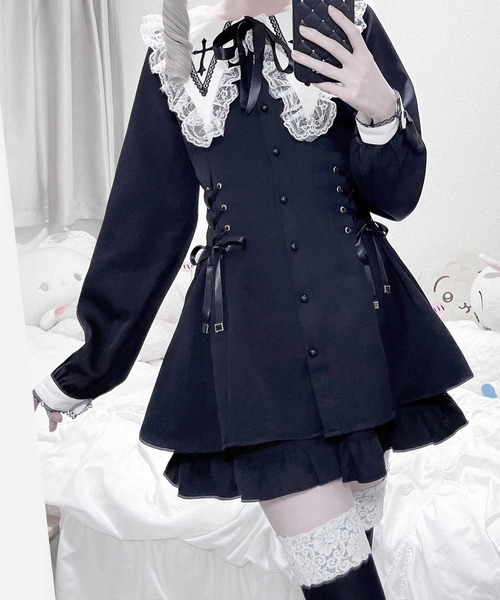 スピンドル付きクロス刺繍セットアップ 2点SET（セットアップ）｜MA*RS