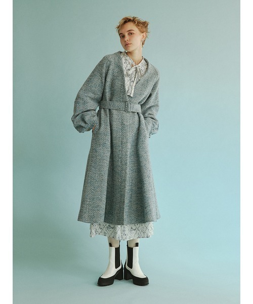 FURFUR（ファーファー）の「ミックスツイードノーカラーコート（ノー