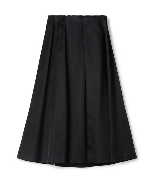 セール】ナイロンハイカウントダブルクロス タックフレアスカート