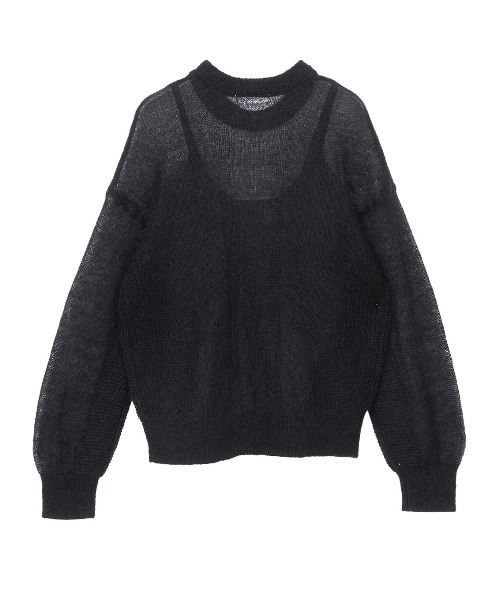 Ameri（アメリ）の「BUSTIER PATTERN KNIT SET（ニット/セーター