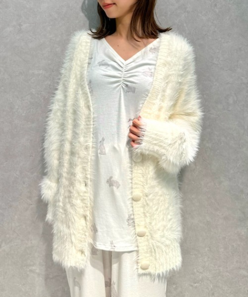 gelato pique（ジェラートピケ）の「ラビットモコカーディガン（ルーム