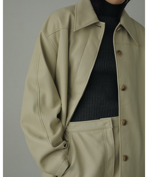 anuke（アンヌーク）の「Ecoleather Over Jacket（テーラード