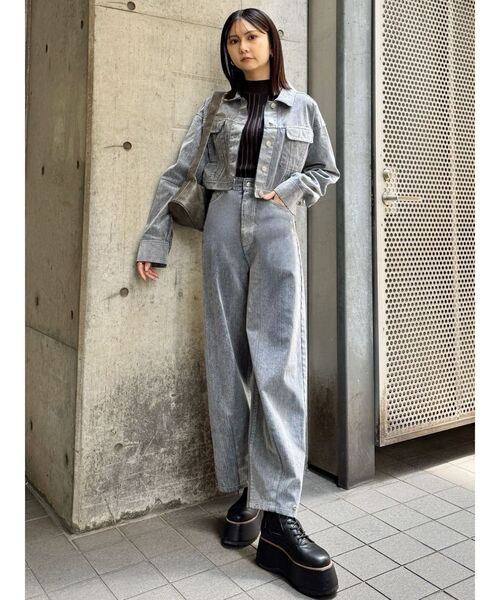 セール】フロッキーバレルレッグデニム【セット販売対象】（デニム